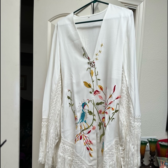 Beautiful Dress white hand sewn. Never worn. - Picture 1 of 4